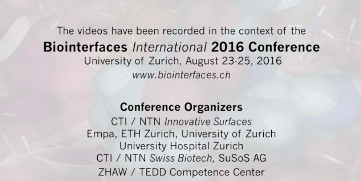 Biointerfaces 2016